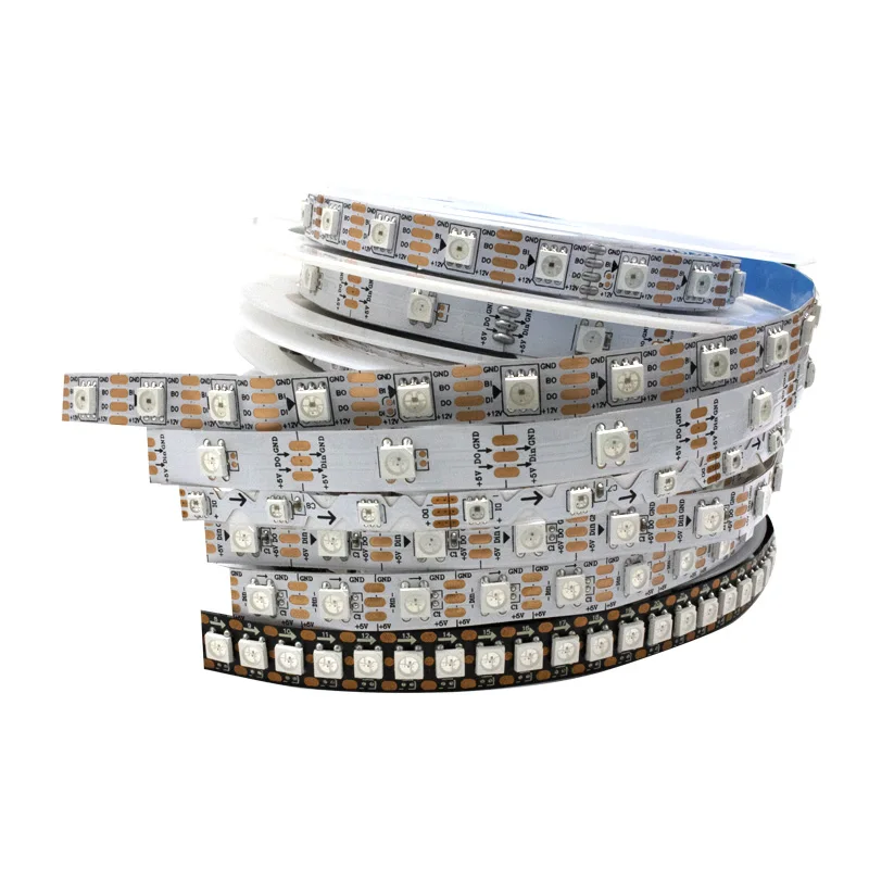 5v 12v addressable rgb led strip 5050 ws2811 ws2812b ws2813 waterproof flexible adressable led strip