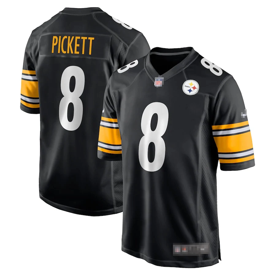 Мужская майка Pittsburgh Rick Pickett Black 2022, оригинальная майка для американского футбола 1:1