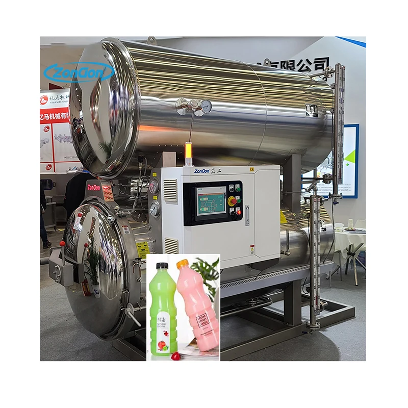 automatic plastic packaging milk food water bath autoclave processing sterilizer retort machine
