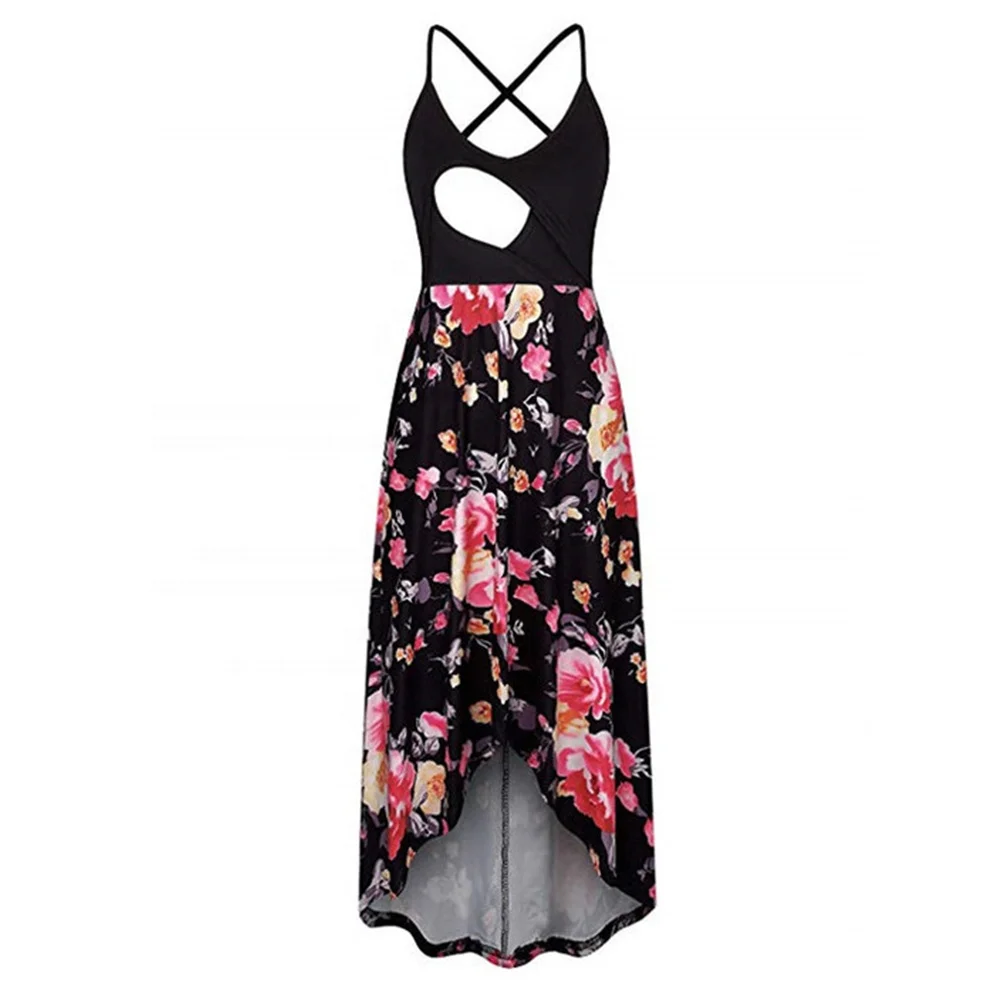 Женское платье для кормящих матерей без рукавов, повседневное длинное платье для кормления грудью с завышенной талией