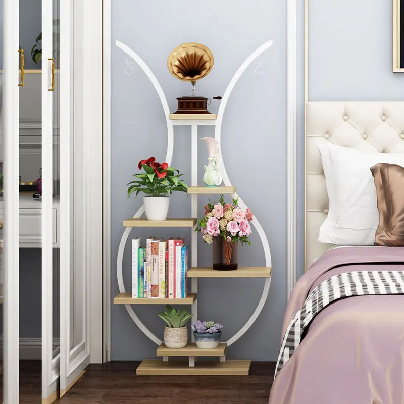 Wholesales Flower Stand Living Room Floor Wrought Iron Multi-Layer Rack Home Flower Plant Display Rack Stand