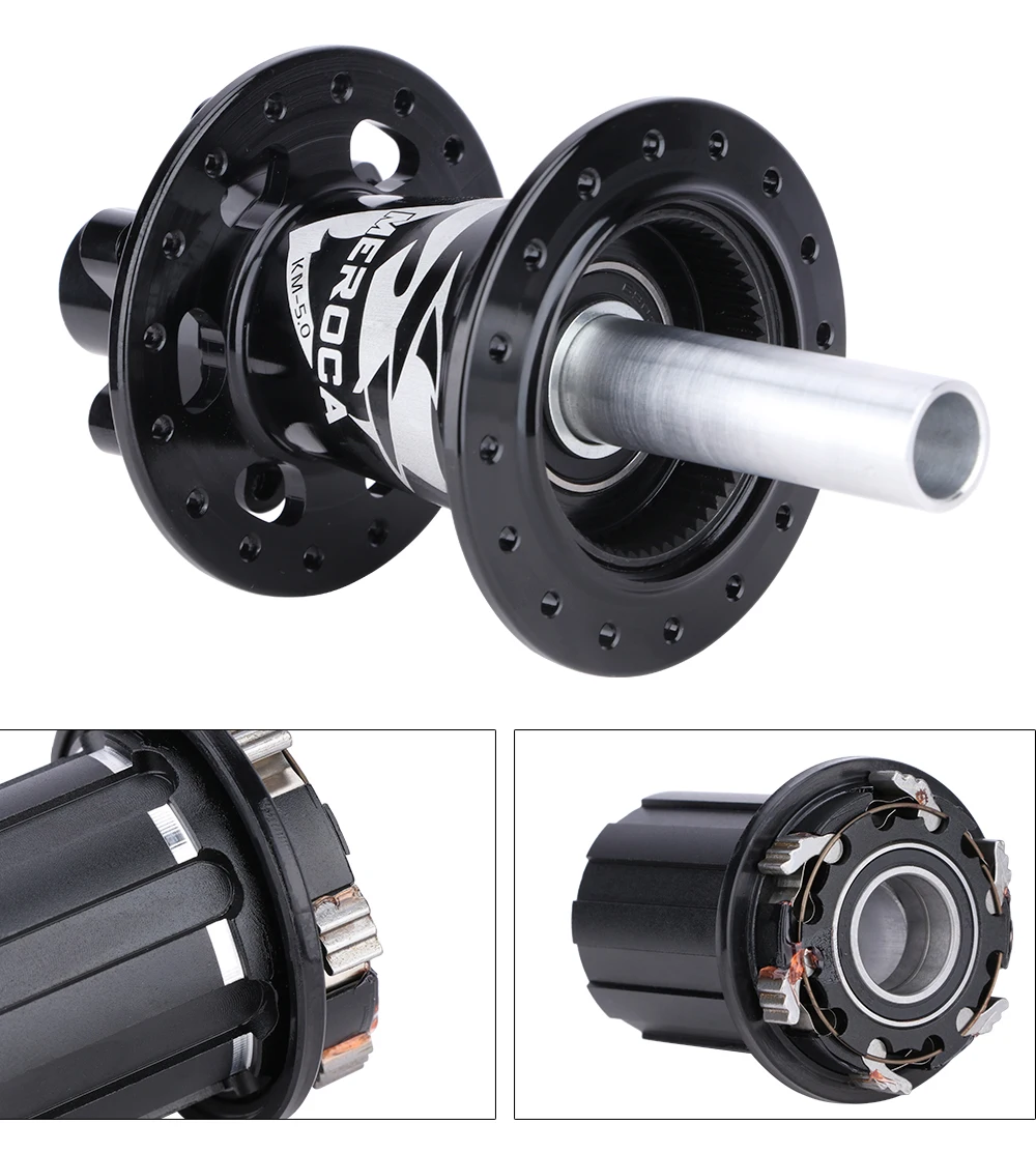 MEROCA Bicycle Hubs 5 Bearing MTB Mountain Bike Hub 8 9 10 11 Speed Ratchet Freehub 6 Pawls 32 Furos For Shimano HG Cassette