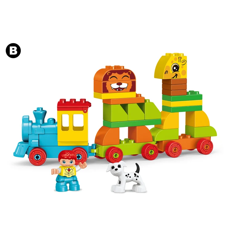 Оптовая продажа Заводские головоломки животные поезд игрушки недорогие строительные блоки
