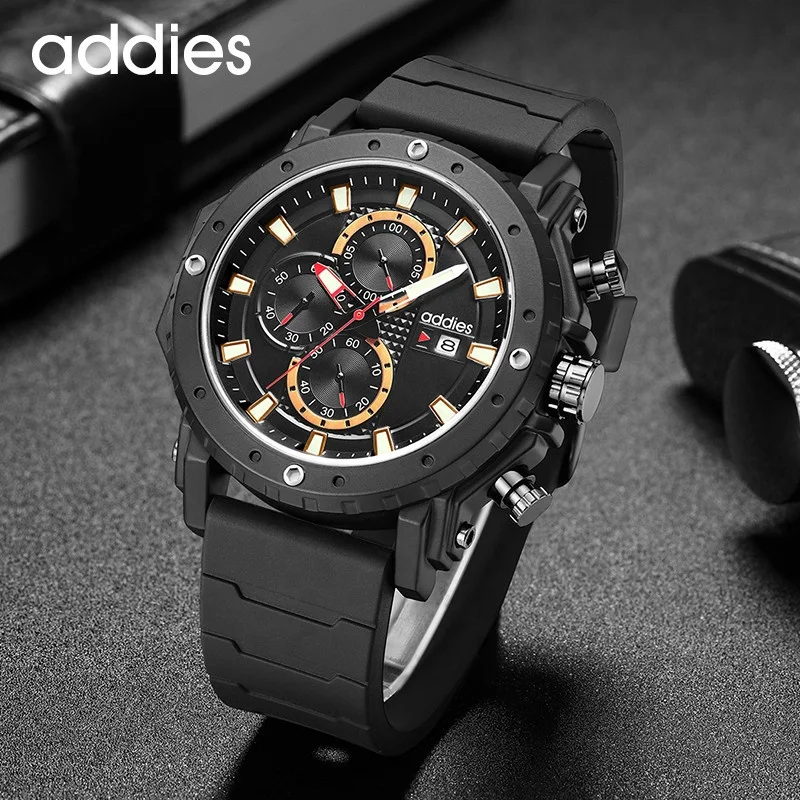 
ADDIES MY-2012 New Arrival Fashion Luxury 3ATM Waterproof Chronograph With Date Sport Watch For Men 