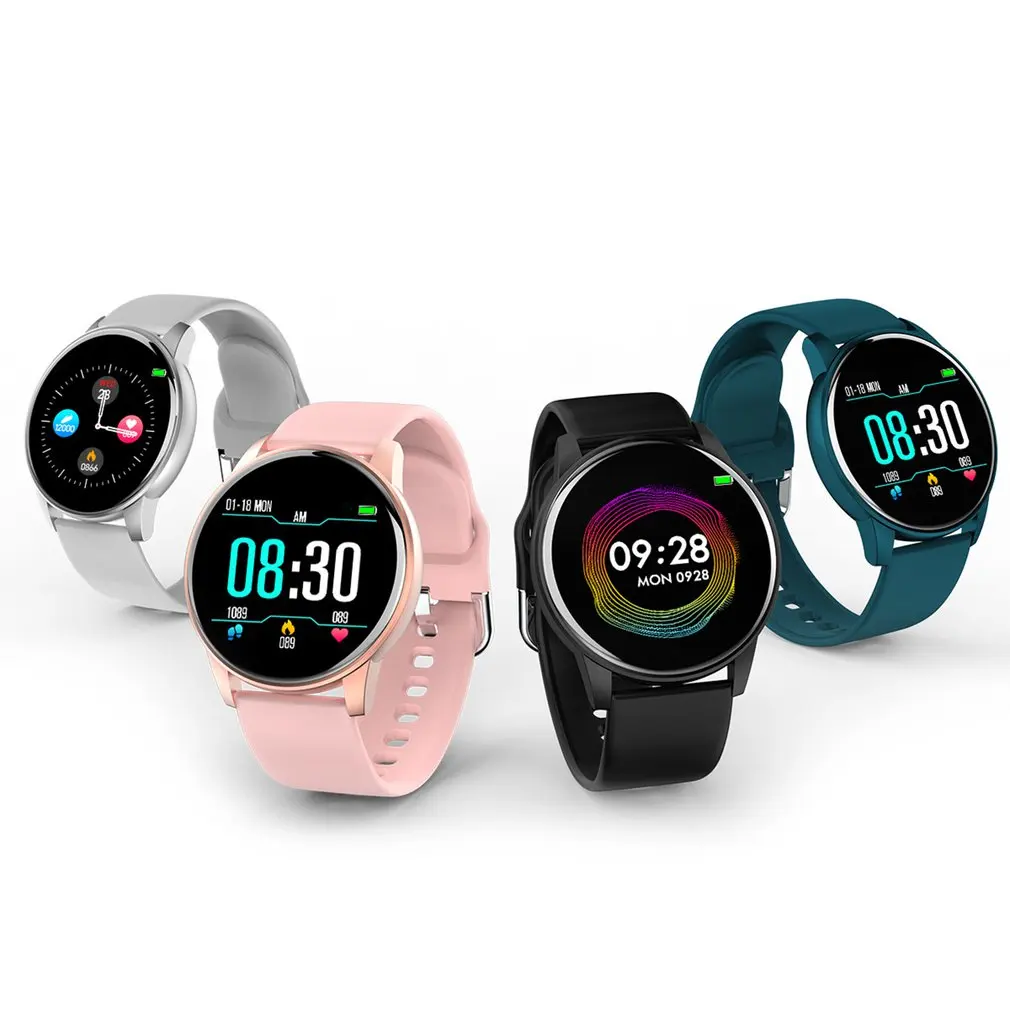 Multifunction smart watch 2019 cheap Stylish colorful Full Round screen zl01 smartwatch heart rate blood pressure watches