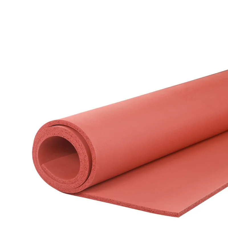 Red high temperature resistant silicone foam plate heat stamping machine heat insulation pad wear resistance