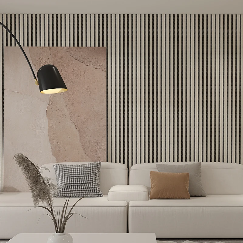 Oak Acoustic Wood Wall Panels Akupanel Led Acoustic Slat Wood Wall Panels Wall Black Walnut 3sides Veneer Panel