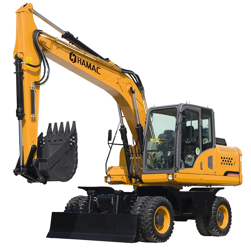 Excavator 13ton Hydraulic Digger Machine Wheeled Excavators Bucket earth moving machinery construction excavator machine