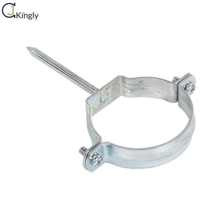 1Inch DN25 hammer-in pin clamp Heavy Duty Welded Nail Wall Mount Pipe Clamp for gas and water pipe