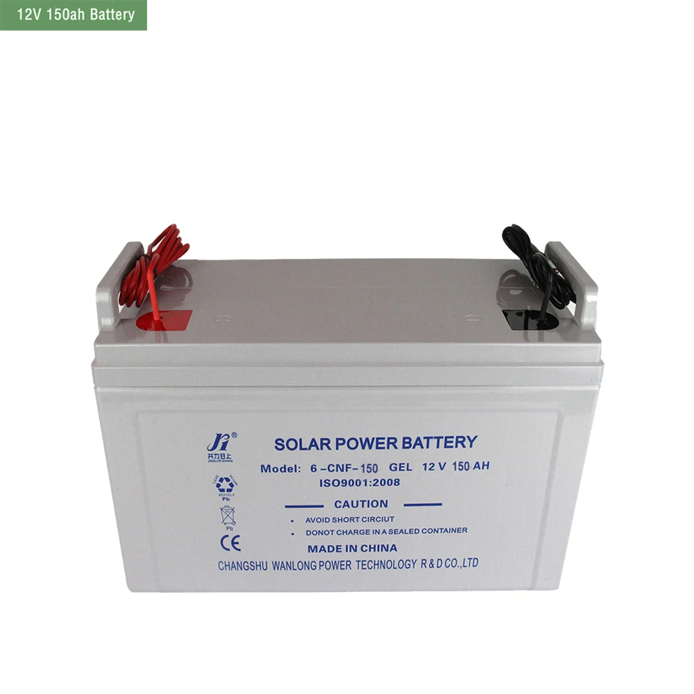 Wanlong Power 12V 150ah gel battery and cables deep cycle maintenance free rechargeable 12 volt battery