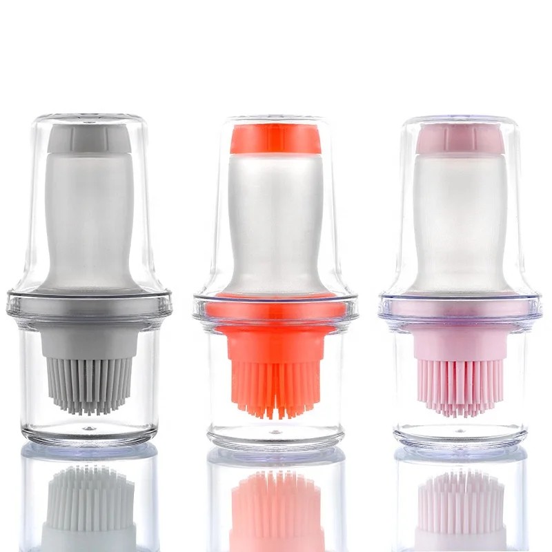 
New arrival silicone baking brush with PS cover and container 