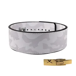 Wholesale Gym Lever Lift Belt 10mm Fitness Customized Leather Powerlifting Camo Weight Lifting Belt Lever