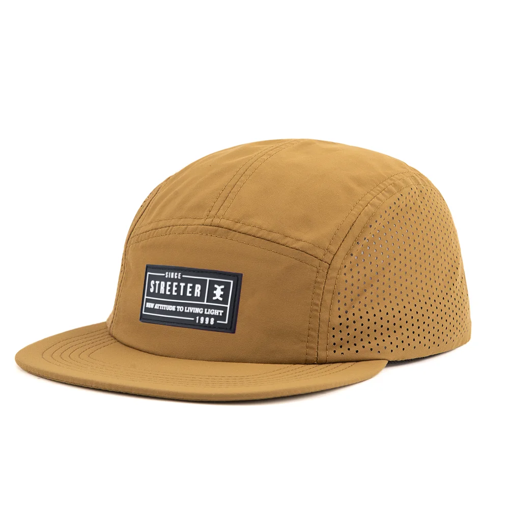 Nylon waterproof strapback custom quick dry camp camper blank running 5-panel five  5panel caps hats