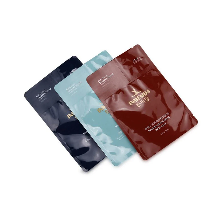 Custom Sheet Mask Sachet Pack Facial Cream Packaging Pouch For Cosmetics, Face Mask Packaging Bag
