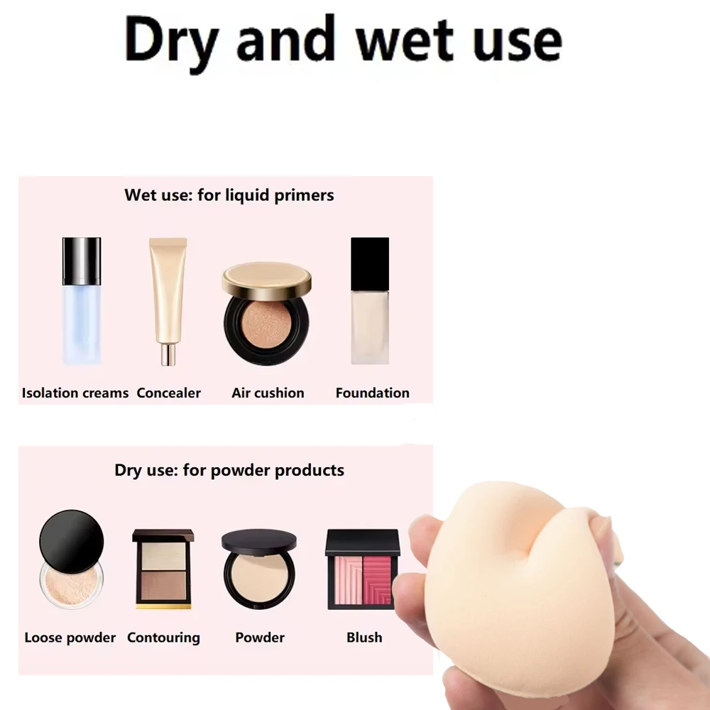 2024 New Trends Cosmetic Puff Super Soft Latex-Free Beauty Blending Mini Makeup Powder Puff For Foundation Concealer