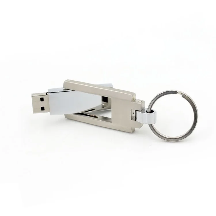 
2020 hottest Wholesale 1GB 2GB 4GB 8GB metal keychain USB Flash Drives 2020 Factory direct flip metal 64gb U disk 
