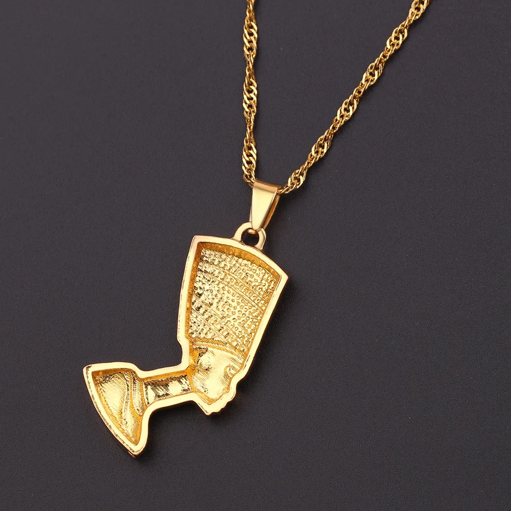 Fashion Creative Zinc Alloy Metal Jewelry Head of Pharaoh of Egypt Egyptian Pharaoh necklace Pendant Necklace