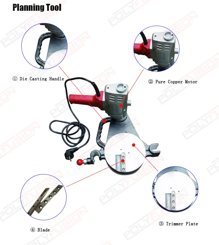 Factory Supply 160mm 2 clamps Manual Butt Fusion Machine HDPE Thermofusion Welding Machine HDPE Pipe Butt Welders