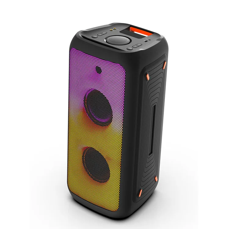 
LINGE 80W party box 310 8 inch woofer trolley speaker with led light show j b l speakers portable blue tooth 