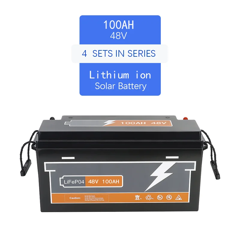48V 100Ah LiFePO4 батарея Встроенный 100A BMS литиевая до 15000 глубоких циклов