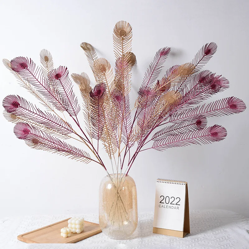 Artificial Peacock Tail Flower Pteris Multifida Poir Green Plant Wedding Photography Decoration