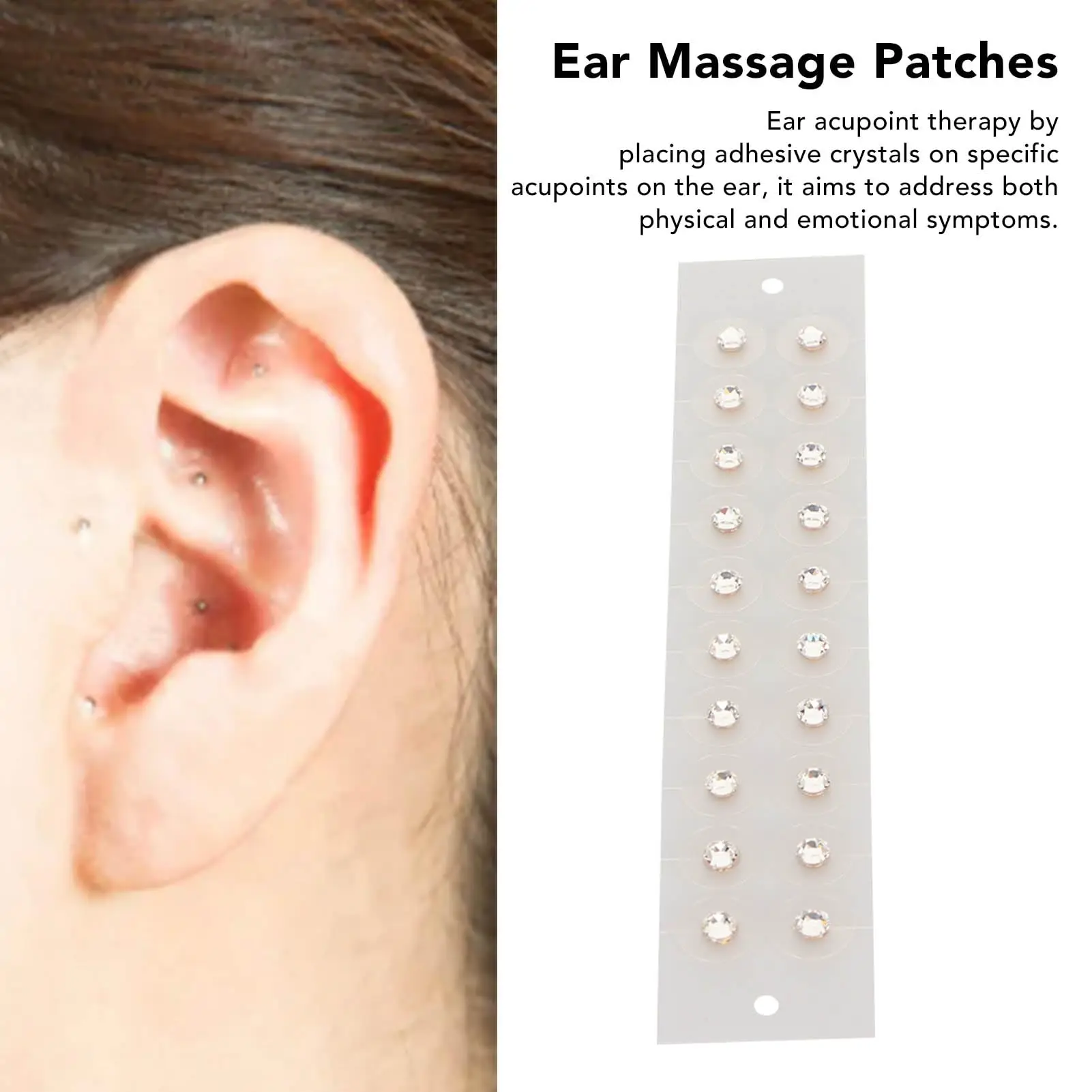 Swarovski Crystal EarSeeds Acupressure Kit Multi-Condition Ear Seeds Acupuncture Kit