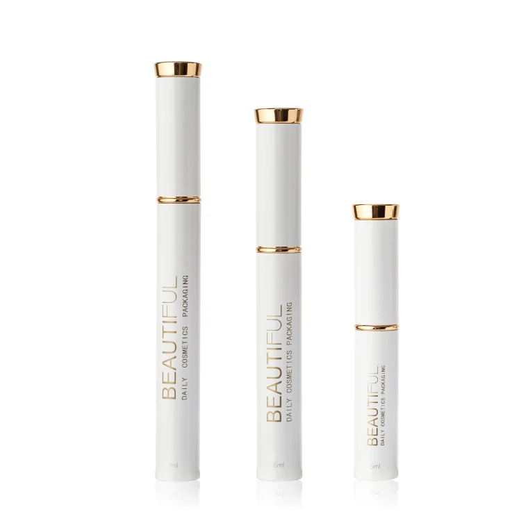 New Arrival Matte White Cosmetics Combo with 9ml Jumbo Size+6ml Full Size +5ml Empty Metal Mascara Tube