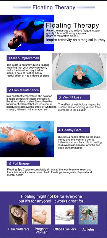 Floatation Tank for Eliminate Tension / Isolation Pods Supplier