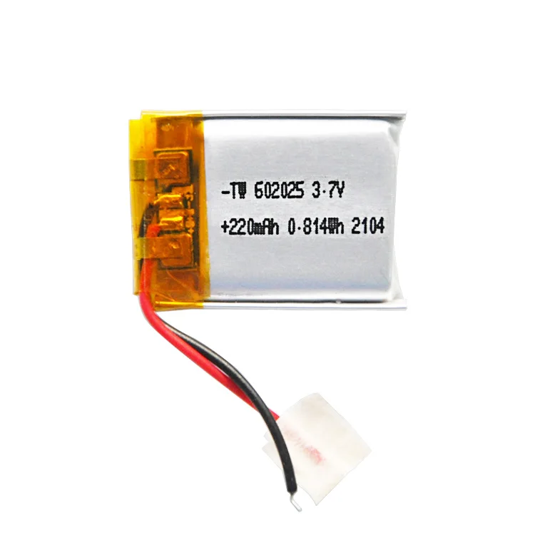 Factory price best quality rechargeable lithium ion polymer battery 602025 3.7v 250mah for GPS/smart wearables