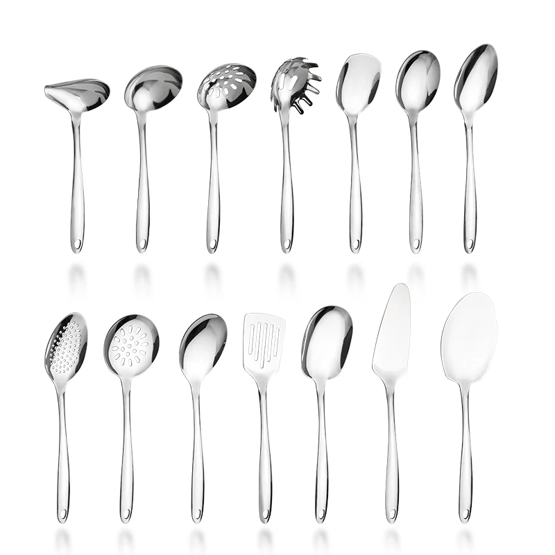 201 Kitchenware stainless steel kitchen utensils skimmer ladle Serving set Salad set Cooking Tools