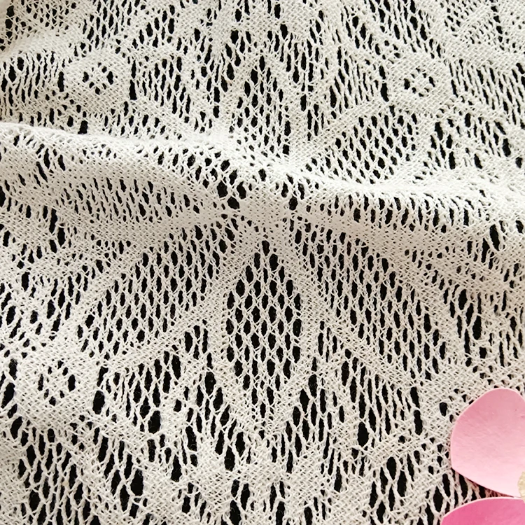 High quality blend mesh bedding shorts cotton jacquard flower polyester fabric manufacture