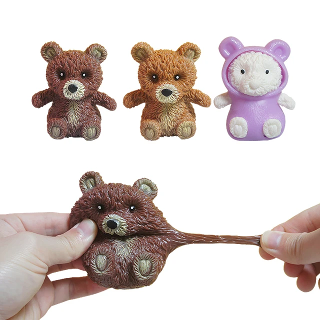 Tpr Stretch Toy Manufacturer Decompression Mini Bear Animal Squeeze Toys Bear Squishy Soft Toys