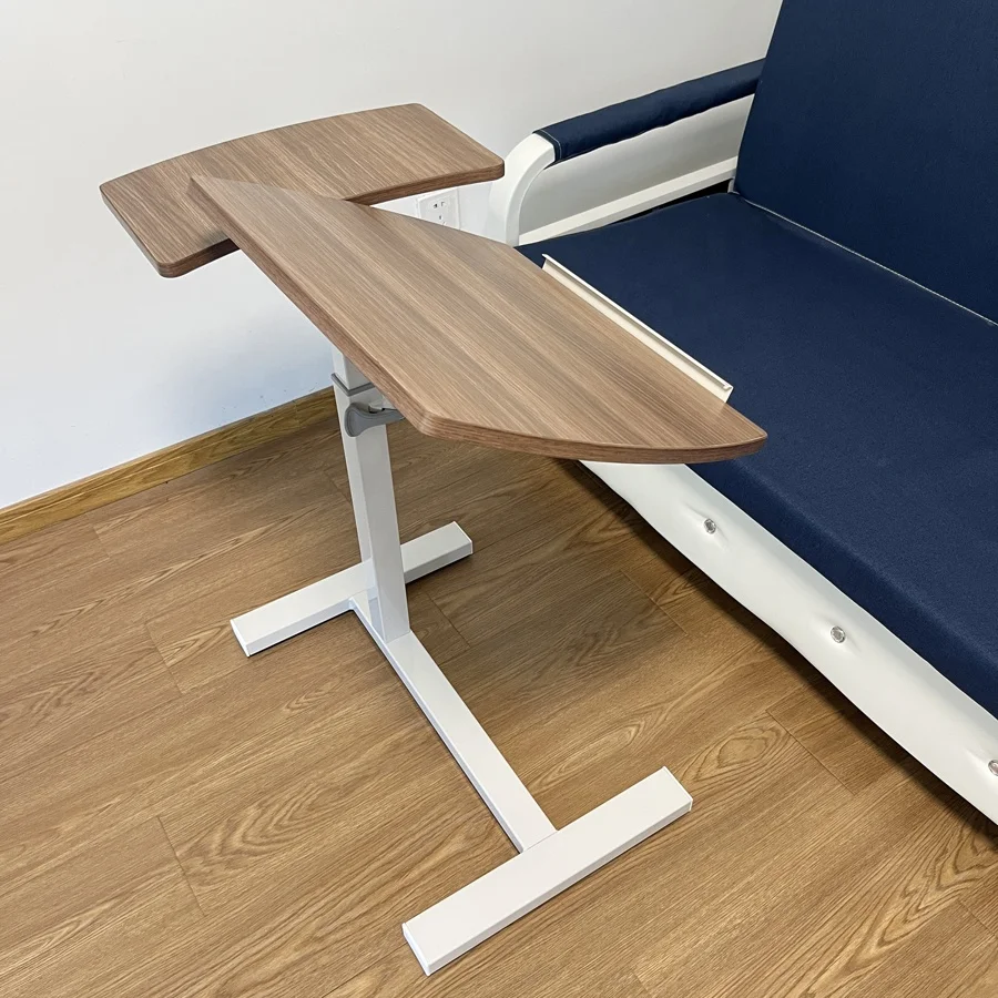 Ergonomic Folding Table Office Gas Spring Lifting Desk Sit Stand Computer Desk Single Leg Pneumatic Height Adjustable Desk