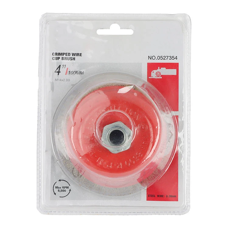 SHALL crimped copper wire cup brush