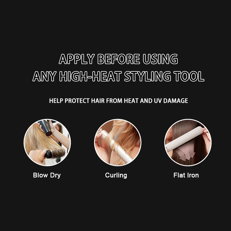 Термозащитный спрей для волос с витаминами и розовым маслом частная этикетка термозащитный