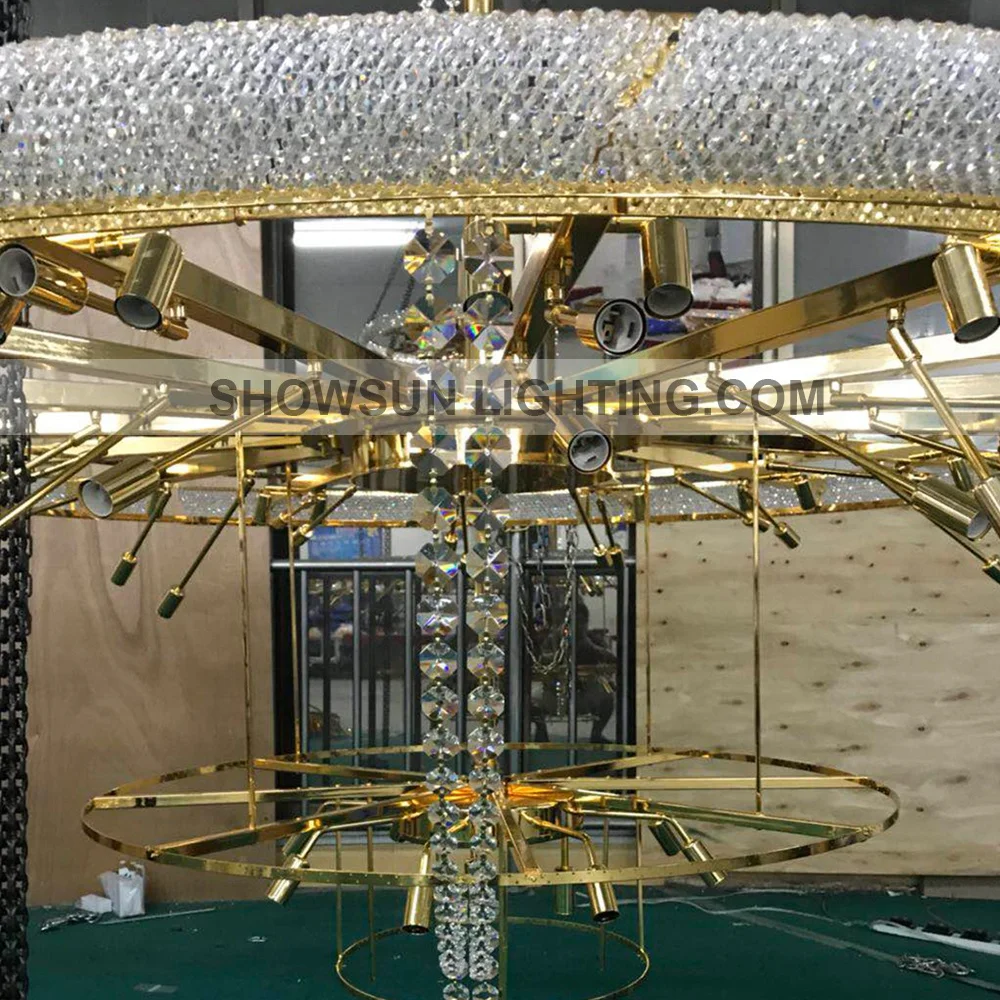 Large Hotel Crystal Lighting French Lustre Empire Chandelier