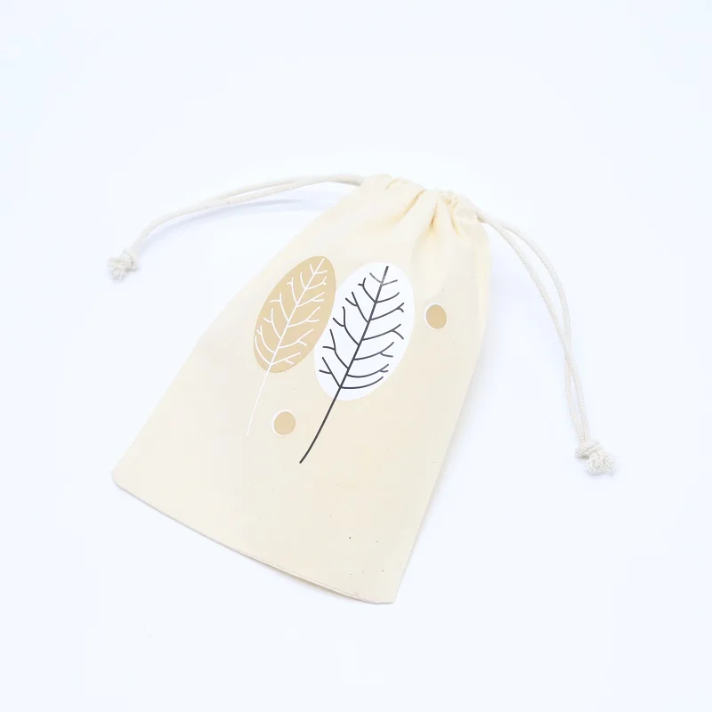 Luxury Organic Cotton Baby Shoes Clothes Gift Dust Drawstring Bag Small Candle Soap Perfume Oil Cosmetic Gift Pouch