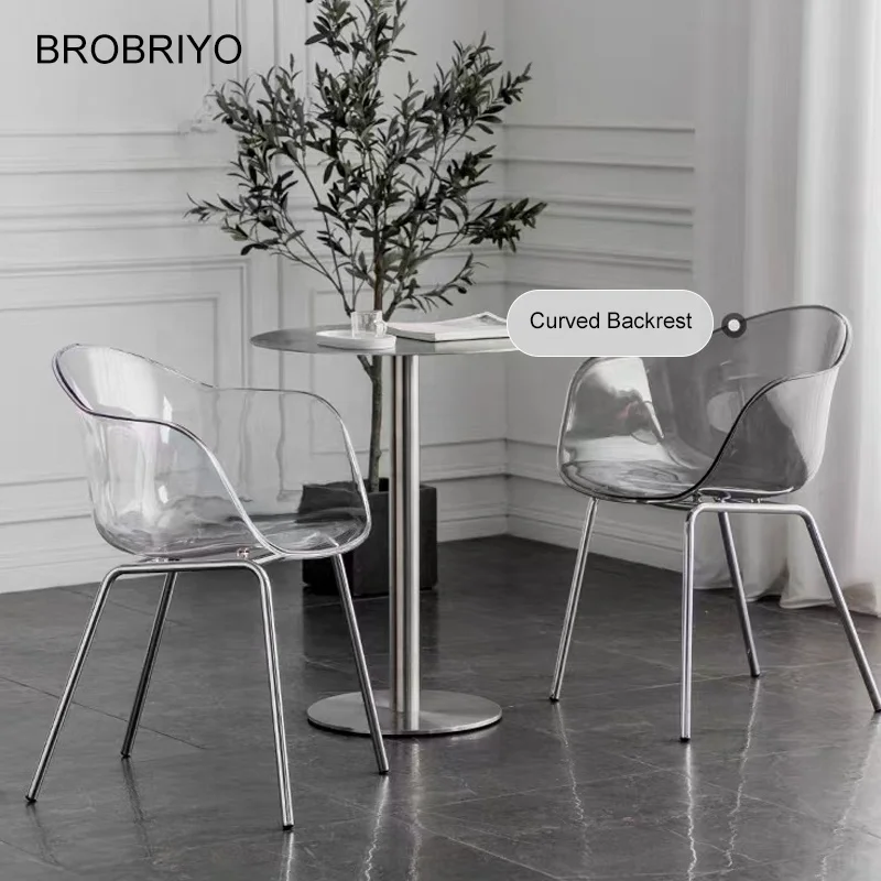 High-end Hotel Events Plastic Chair Crystal Acrylic Transparent Wedding Resin Chair Outdoor Dining Chair