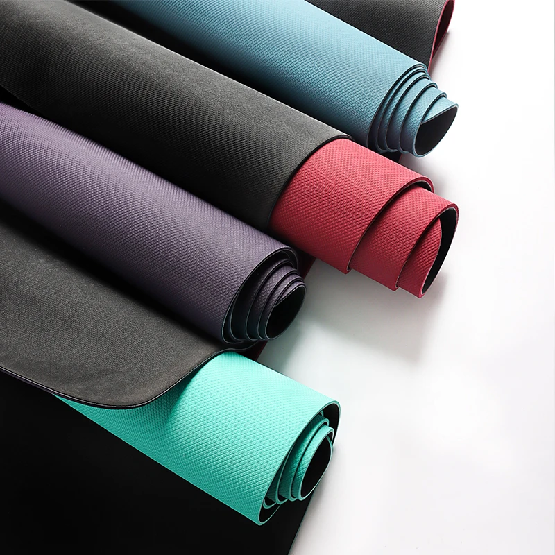 Premium TPE Rubber yoga mat 6mm Eco-Friendly pro Exercise Mat Non-slip Anti-Tear Fitness Mat for Men and Women