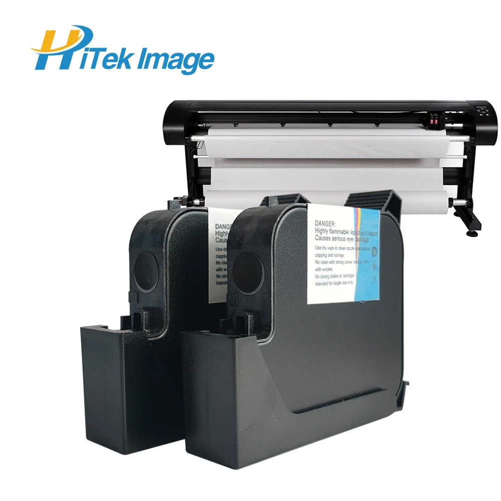 HITEK Pigment Ink Sistema Bulk Ink Para For HP 45 45A 51645A Black refillable Ink Cartridge Garment CAD Inkjet Plotter Machine