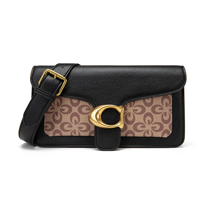 Retro Bacchus bag color-blocking net red wide shoulder strap underarm fashion hand bags