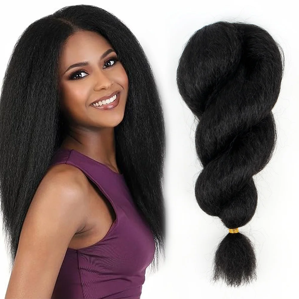 Мягкие волосы Yaki kinky marley 18 дюймов прямые объемные вязаные 65 г/шт. Омбре косы для наращивания черных женщин