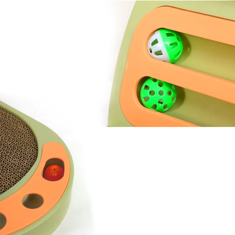 Semi-circle L-shaped vertical cat scraper for indoor cat corrugated clock scraper toys Wear-resistant cat scratch toys