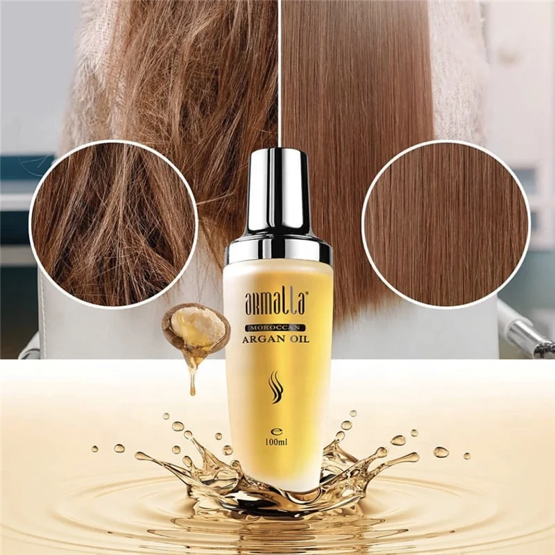 Armalla wholesale original private label natural organic shine hair repair serum morocco argan hair oil