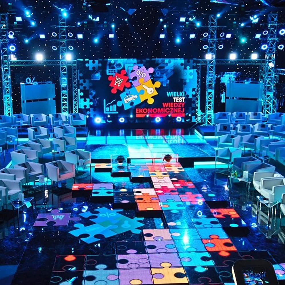 Interactive multifunction indoor led dance floor Interactive video games led screen display