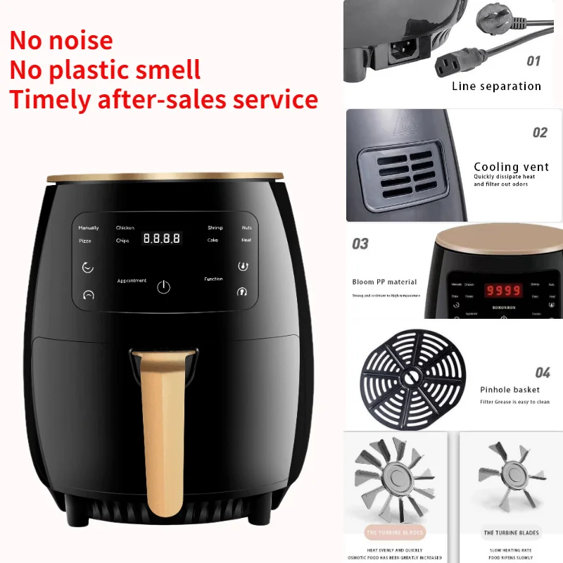 Fryer Deep Digital Oster 6L 4.5 Liter Hot Machine Oil Free 220V 110V Commercial Air Fryers Oven