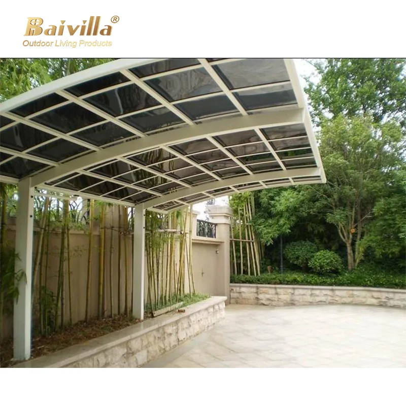 Custom High Quality Waterproof Aluminium Carports Type Car Carport With Material Design
