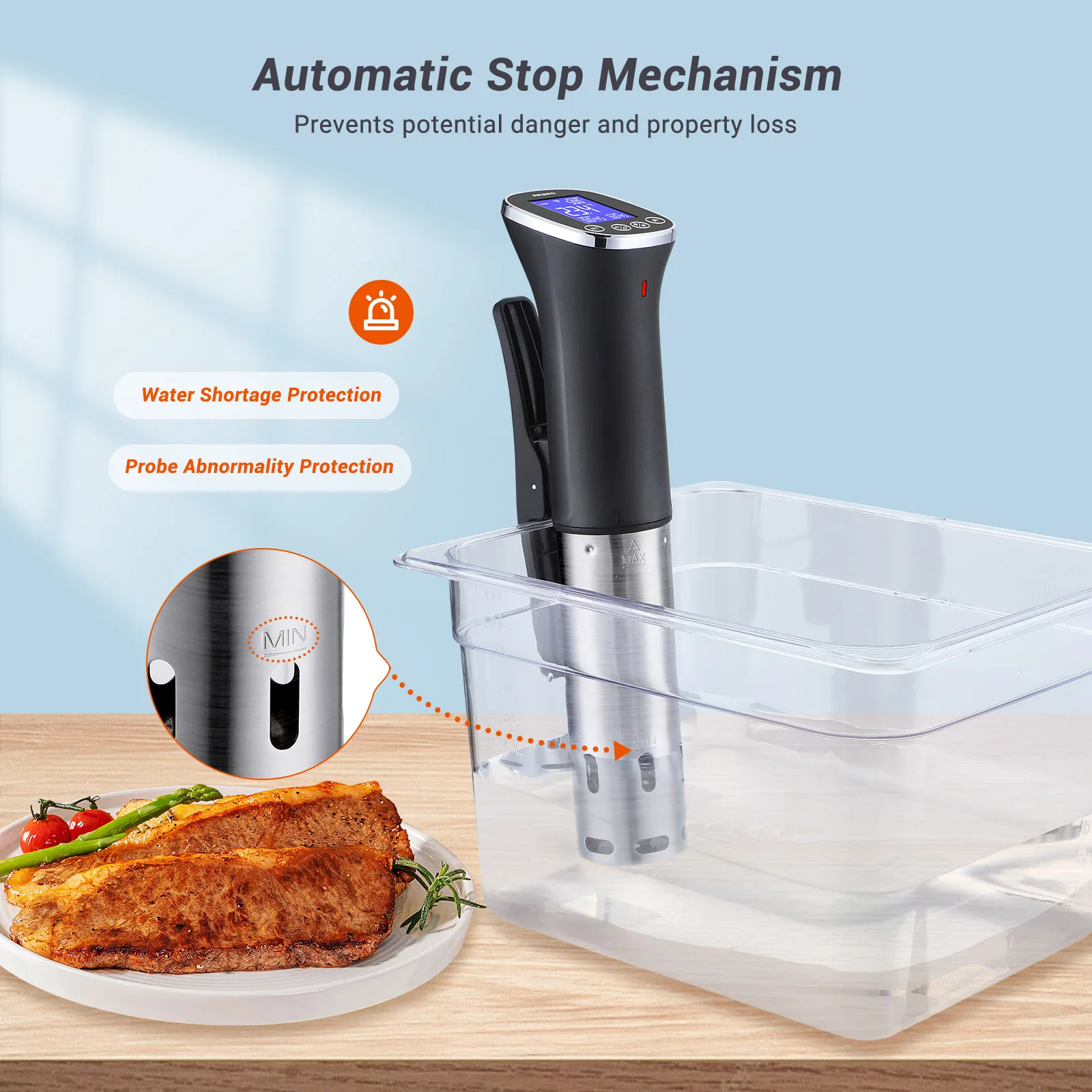 INKBIRD ISV-300W IPX7 Waterproof Sous Vide Cooker with  APP Remote Controlling