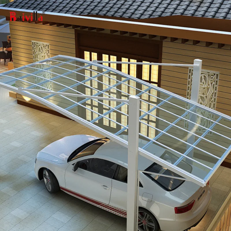 China Factory Design Production Strong And Durable Cantilever Polycarbonate Carport