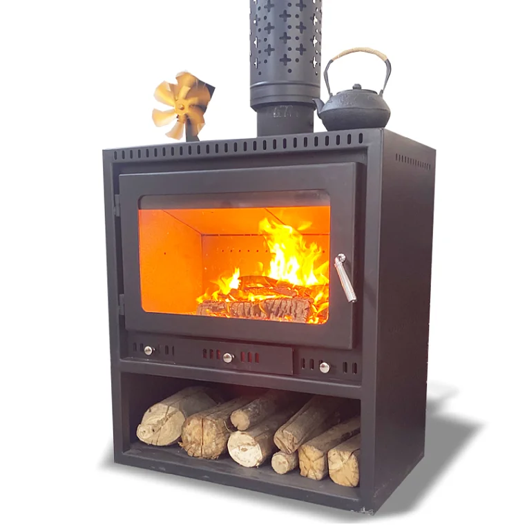 Low emission and roar of a real wood fire with freestanding wood burning stoves